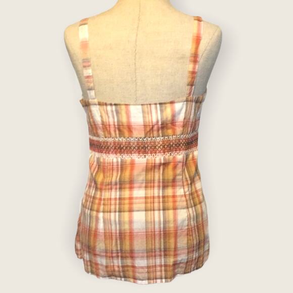 Ann Taylor loft fall plaid cotton camisole sz 4 - Picture 2 of 5